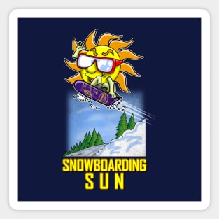 Snowboarding Sun Cool Winter Snow Sports Gift Magnet